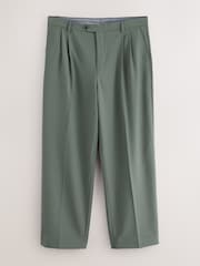 Green Loose Fit N.Premium Wool Blend Suit Trousers - Image 5 of 9