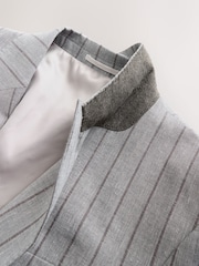 Grey N Dot Tailored Fit Cotton Blend Stripe Suit Jacket - Image 2 of 6