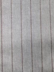 Grey Tailored Fit Stripe Suit Trousers - Image 5 of 5