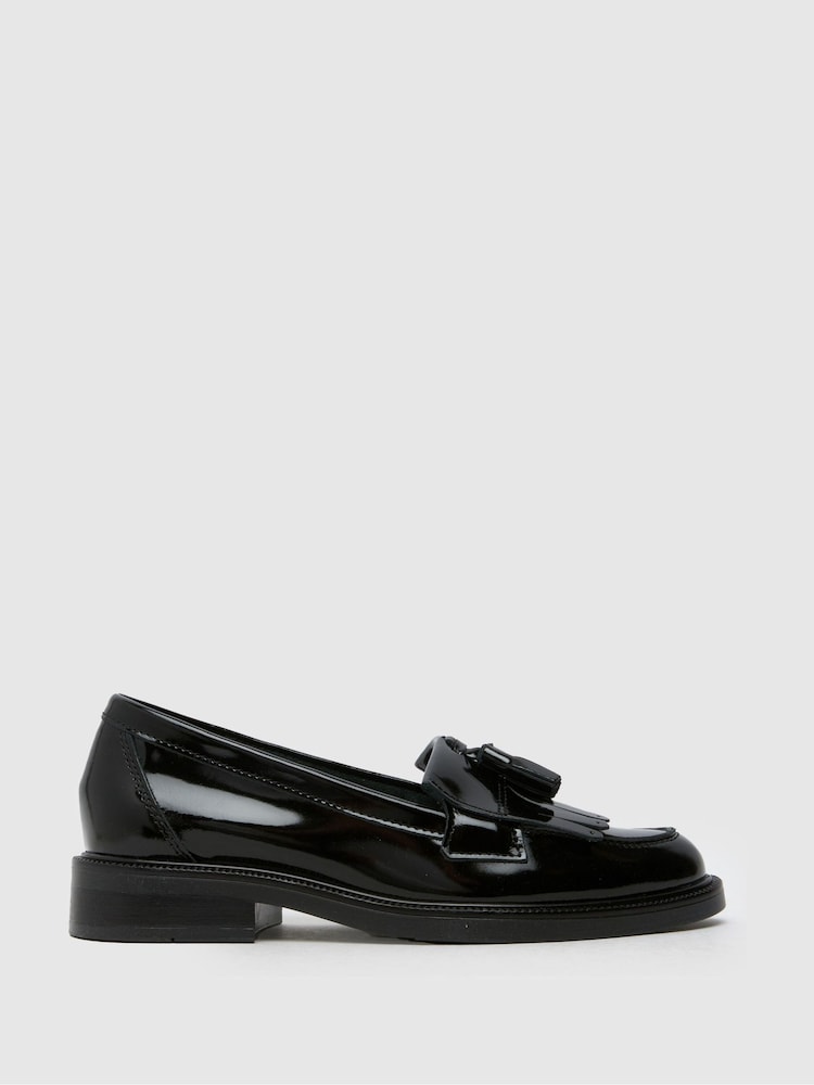 Schuh Lizzie Patent Leather Black Loafers - Image 1 of 4