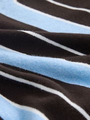 Chocolate Brown Stripe Supersoft Crew Neck Long Sleeve Jumper - Image 3 of 3