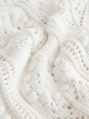 Ecru Floral Stitch Jumper - Image 3 of 3