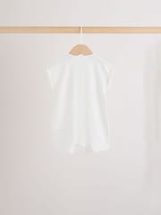 White Strawberry Printed Jersey Baby Romper - Image 5 of 10