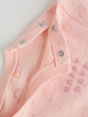 Pink Tonal Striped 3 Pack Jersey Baby Rompers 3 Pack - Image 10 of 13