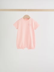 Pink Tonal Striped 3 Pack Jersey Baby Rompers 3 Pack - Image 6 of 13