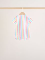 Multi Bright All-Over Printed Jersey Baby Rompers 3 Pack - Image 4 of 11