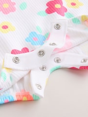 Multi Bright All-Over Printed Jersey Baby Rompers 3 Pack - Image 9 of 11