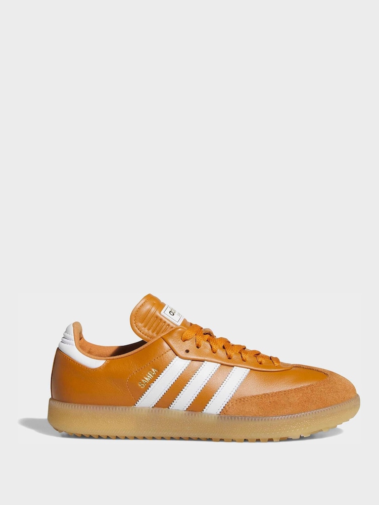 adidas Golf Rust Brown Samba Spikeless Shoes - Image 1 of 9