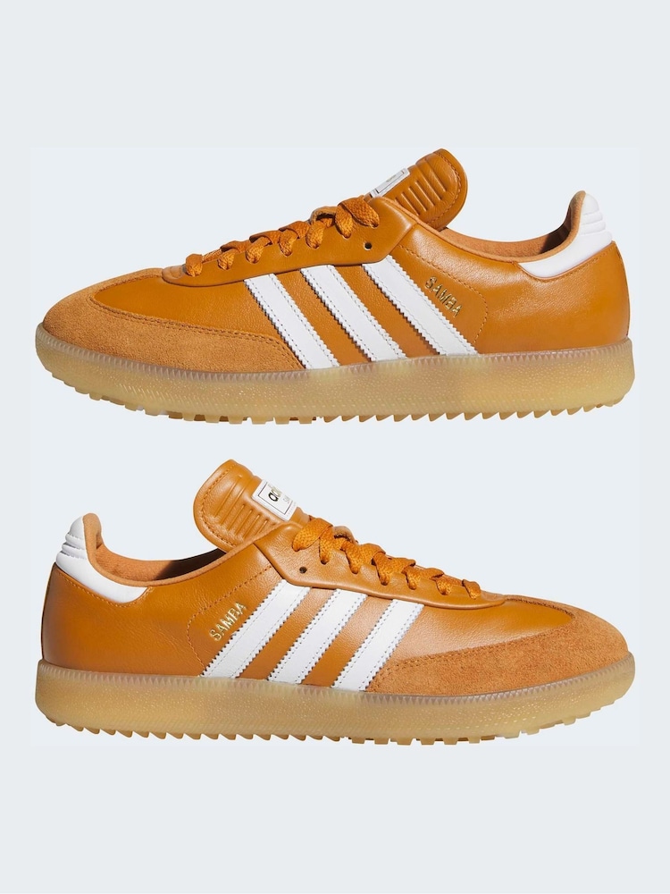 Rostbraun - adidas Golf – Samba – Schuhe ohne Spikes - Bild 2 von 9