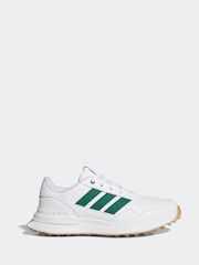 adidas Golf White/Green S2G 26 Spikeless Shoes - Image 1 of 9