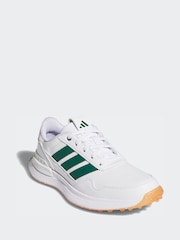 adidas Golf White/Green S2G 26 Spikeless Shoes - Image 3 of 9