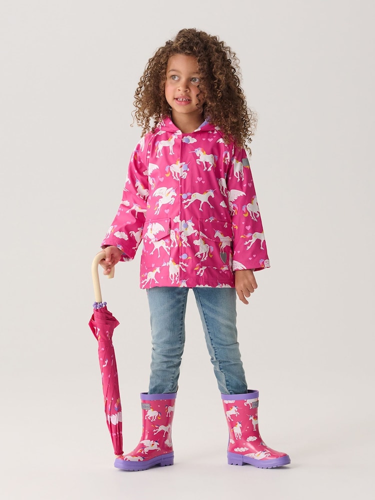 Hatley Pink Shark Frenzy Rain Wellies - Image 1 of 7 Hatley Pink Shark Frenzy Rain Wellies - Image 1 of 7