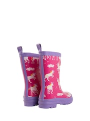 Hatley Pink Shark Frenzy Rain Wellies - Image 5 of 7