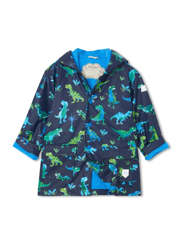 Hatley Blue Sharptooth Rex Raincoat - Image 1 of 2