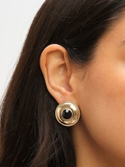 Jon Richard Gold Tone Statement Polished And Round Earrings - Image 2 of 3