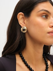 Jon Richard Gold Tone Statement Polished And Round Earrings - Image 3 of 3