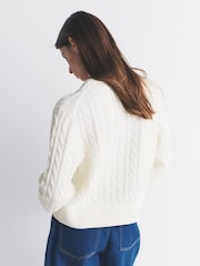 The Set 2 Pack Knitted Cable Cardigan Navy Blue/Cream - Image 3 of 6