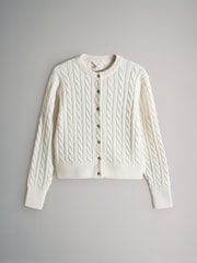 The Set 2 Pack Knitted Cable Cardigan Navy Blue/Cream - Image 5 of 6