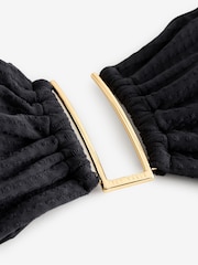 Ted Baker Black Yulha-Textured U-Bar Bikini Top - Image 3 of 5