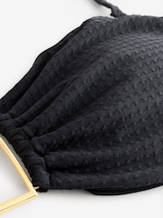Ted Baker Black Yulha-Textured U-Bar Bikini Top - Image 4 of 5