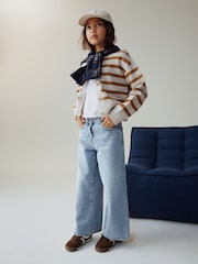 Svetlo modra - Kavbojke z ekstra širokimi hlačnicami (3-16let) - Slika 1 iz 5