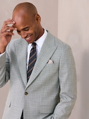 Grey N. Premium Tailored Fit Gingham Check Suit Jacket - Image 1 of 11