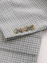 Grey N. Premium Tailored Fit Gingham Check Suit Jacket - Image 11 of 11