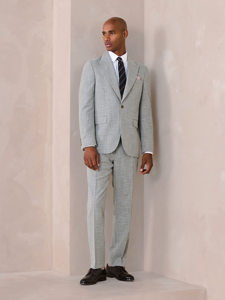 Grey N. Premium Tailored Fit Gingham Check Suit Jacket - Image 2 of 11