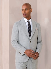 Grey N. Premium Tailored Fit Gingham Check Suit Jacket - Image 4 of 11