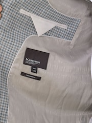 Grey N. Premium Tailored Fit Gingham Check Suit Jacket - Image 5 of 11