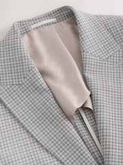 Grey N. Premium Tailored Fit Gingham Check Suit Jacket - Image 8 of 11