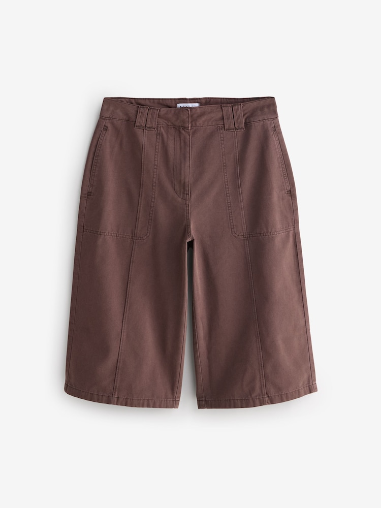 Brown N. Premium Knee Length Utility Shorts - Image 1 of 1