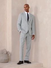 Grey Gingham Check Suit Trousers - Image 2 of 10