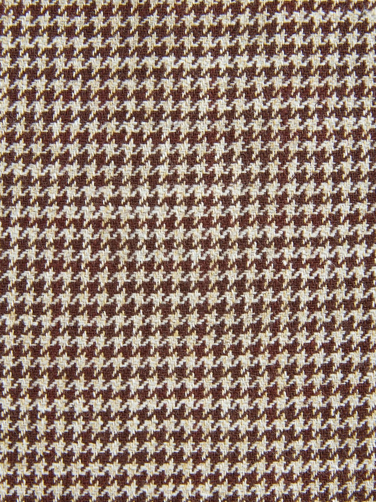 Brown Tailored Puppytooth Texture Suit Jacket - Image 12 of 12