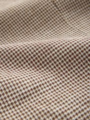 Brown N Dot Tailored Puppytooth Texture Suit Trousers - Image 10 of 11