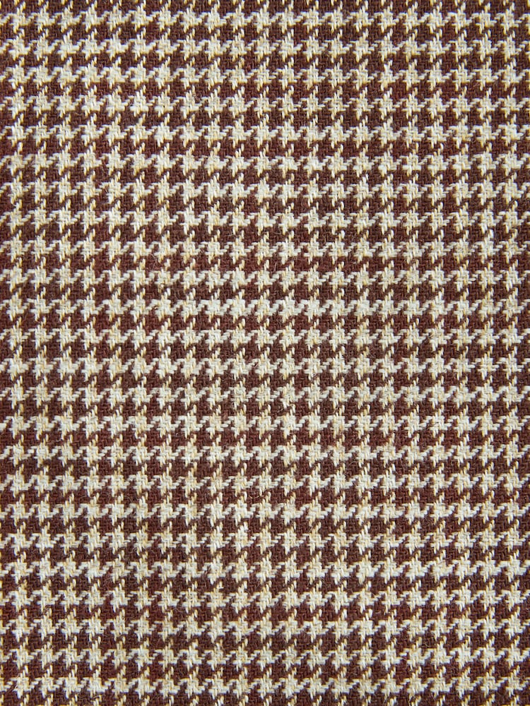 Brown N Dot Tailored Puppytooth Texture Suit Trousers - Image 11 of 11