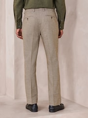 Brown N Dot Tailored Puppytooth Texture Suit Trousers - Image 3 of 11