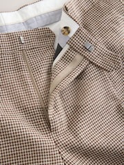 Brown N Dot Tailored Puppytooth Texture Suit Trousers - Image 7 of 11