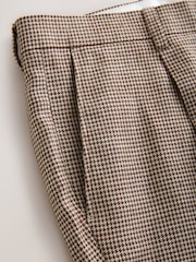 Brown N Dot Tailored Puppytooth Texture Suit Trousers - Image 8 of 11