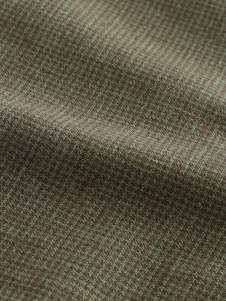 Green Regular Fit Trimmed Linen Blend Puppytooth Suit Trousers - Image 10 of 10 Green Regular Fit Trimmed Linen Blend Puppytooth Suit Trousers - Image 10 of 10