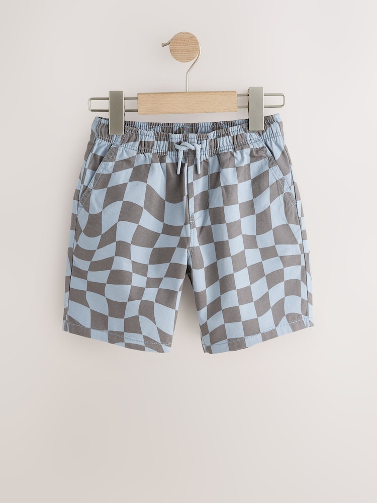 Blue/Grey Regular Fit Shorts (3-16yrs) - Image 1 of 4 Blue/Grey Regular Fit Shorts (3-16yrs) - Image 1 of 4