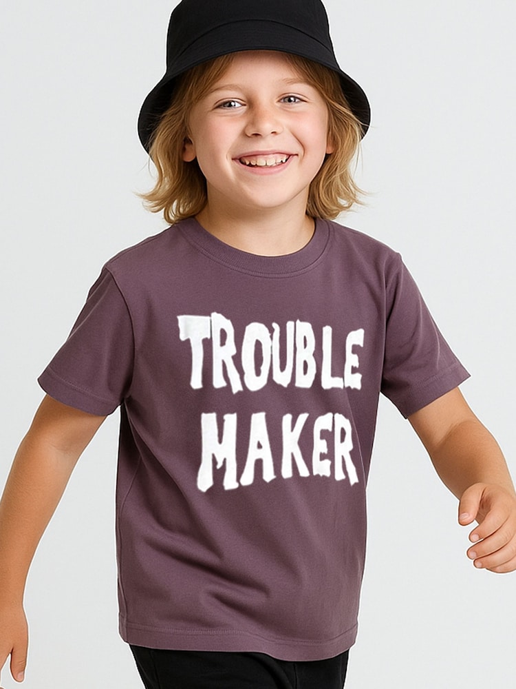 Religion Mauve Trouble Maker T-Shirt - Image 2 of 4