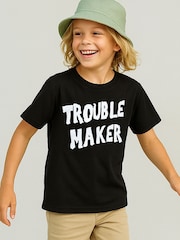 Religion Black Trouble Maker T-Shirt - Image 3 of 4