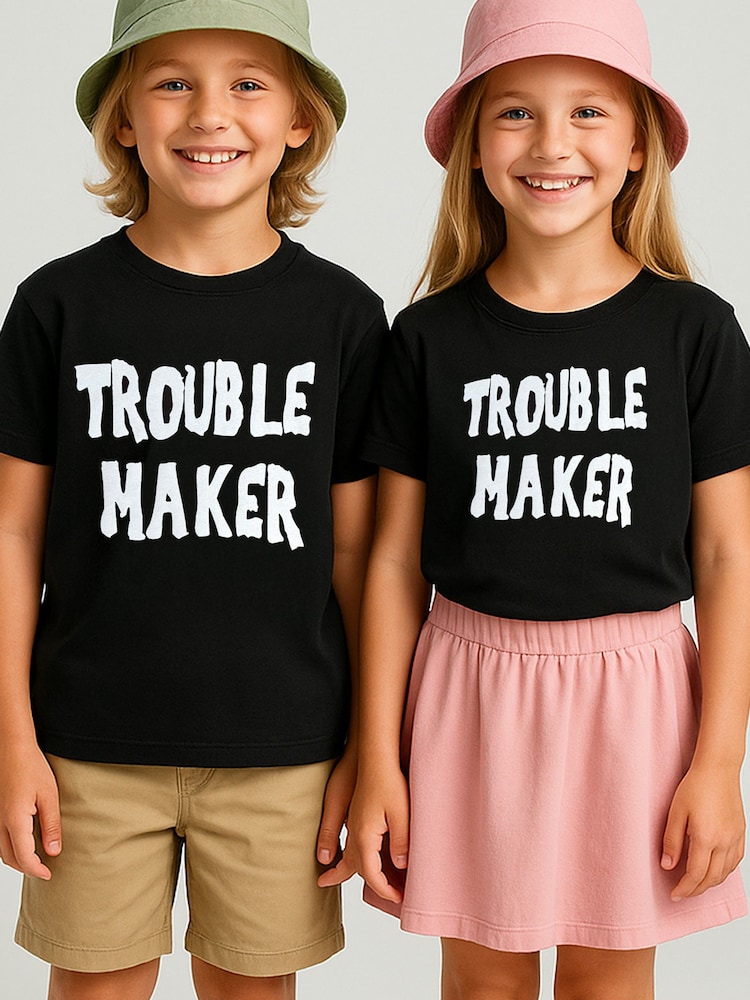 Religion Black Trouble Maker T-Shirt - Image 4 of 4