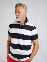 Weird Fish Blue Ronald Striped Polo Shirt - Image 2 of 8