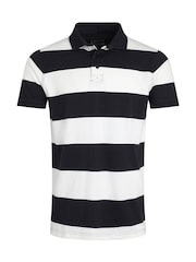 Weird Fish Blue Ronald Striped Polo Shirt - Image 3 of 8