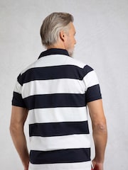 Weird Fish Blue Ronald Striped Polo Shirt - Image 4 of 8