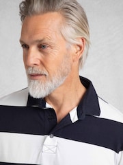Weird Fish Blue Ronald Striped Polo Shirt - Image 6 of 8