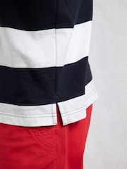 Weird Fish Blue Ronald Striped Polo Shirt - Image 8 of 8