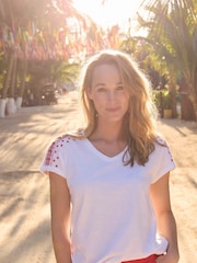 Weird Fish White Tildare Embroidered Jersey Top - Image 1 of 8
